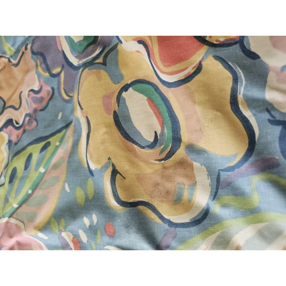 Vintage Collier Campbell Reversible Full Queen Comforter Tambourine Floral